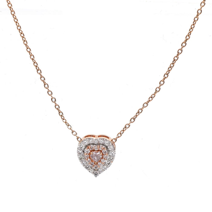 Luxury Pink Sapphire & Diamond 18K White Gold Necklace