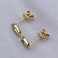 Lucky Charm Diamond Horseshoe Stud Earrings in 14K Yellow Gold