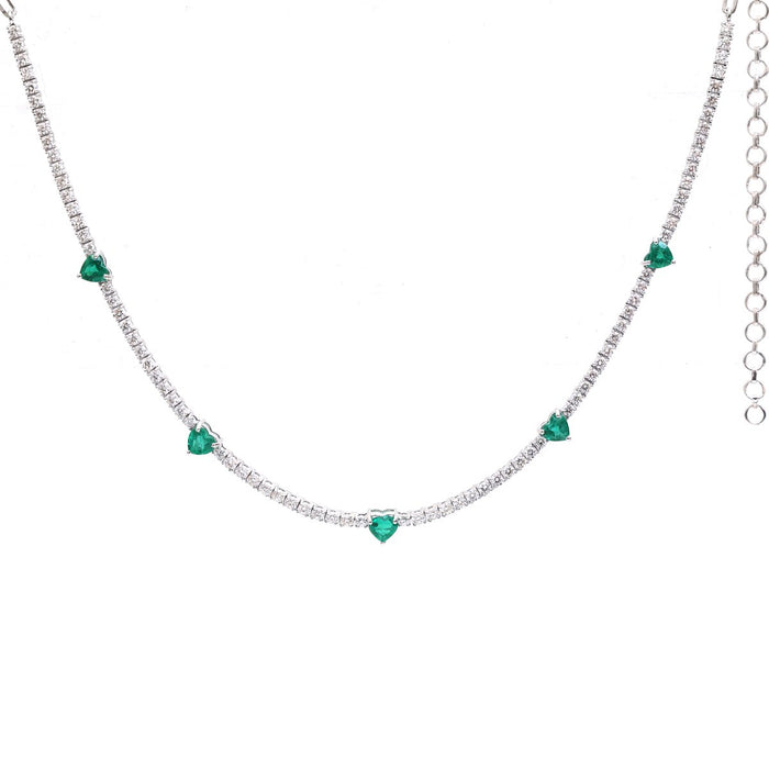 Luxury Diamond Drop 18K Rose Gold Necklace