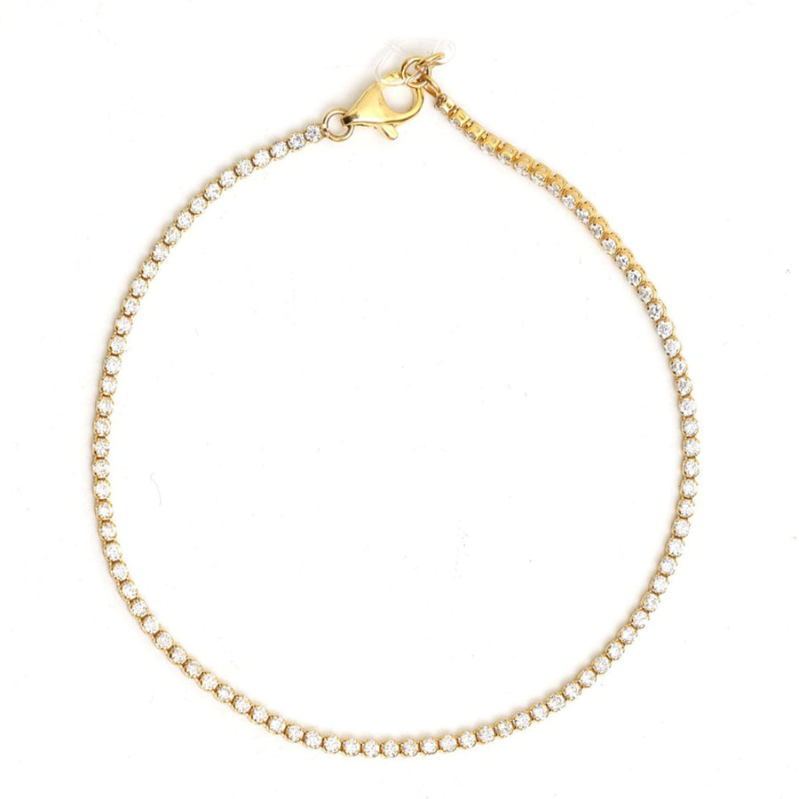 Brilliant Diamond 14K Gold Tennis Bracelet
