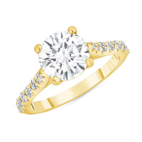 Round Brilliant Solitaire Engagement Ring in 18K Gold