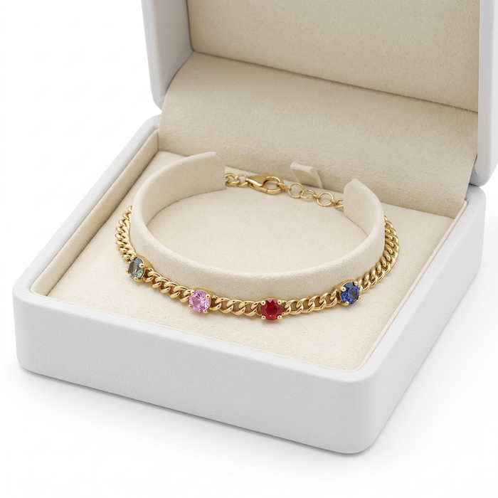 Ethereal Link 14K (or 18k upon request) Yellow Gold Diamond Bracelet