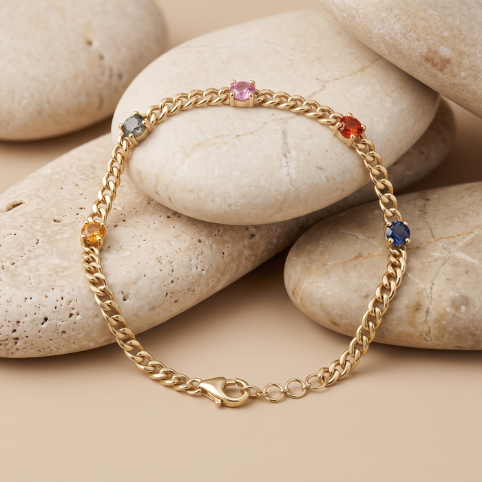Ethereal Link 14K (or 18k upon request) Yellow Gold Diamond Bracelet
