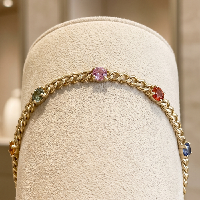 Ethereal Link 14K (or 18k upon request) Yellow Gold Diamond Bracelet