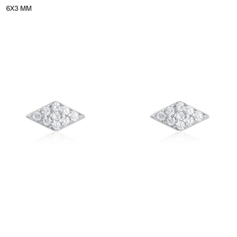 Glamorous Premium Diamond Stud Earrings in 14K White Gold