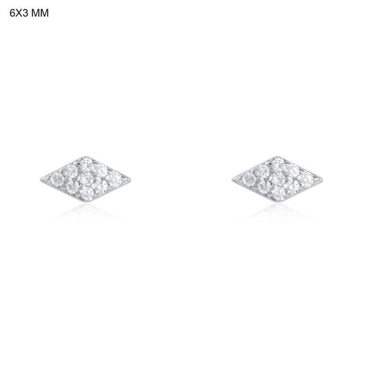 Glamorous Premium Diamond Stud Earrings in 14K White Gold