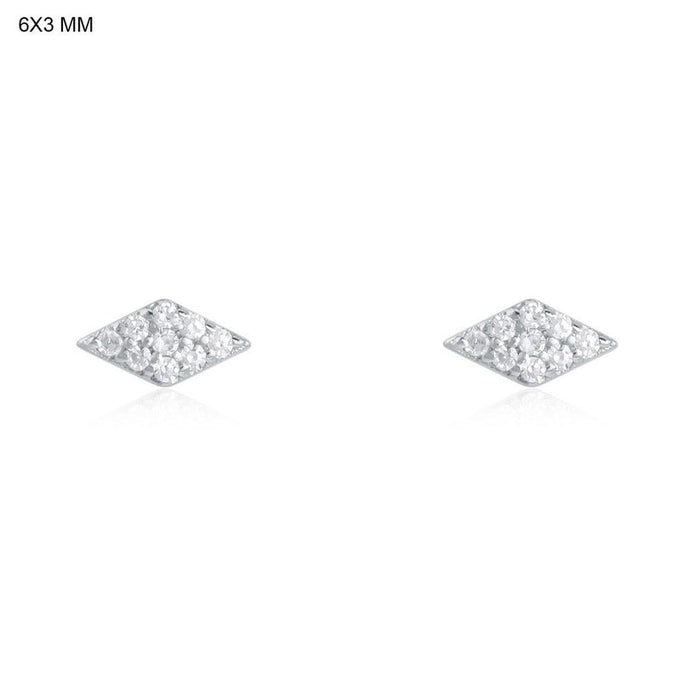Glamorous Premium Diamond Stud Earrings in 14K White Gold