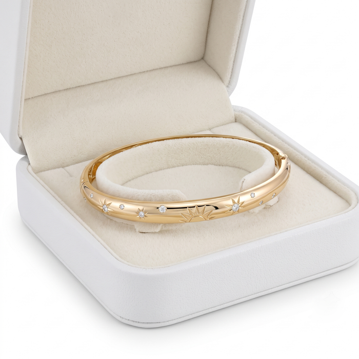 Golden Meadow Bangle Bracelet in 14K Yellow Gold