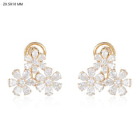 Fancy Opulence Diamond Stud Earrings in 14K Yellow Gold