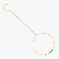 Pear Shape 17 Diamonds Chain Bracelet in 14K Gold