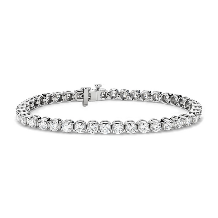 Sumptuous Round Diamond Tennis Bracelet in 14K White Gold