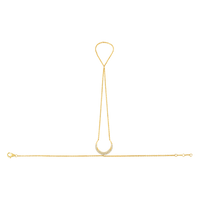 Lunar Grace 30 Diamonds Hand Chain in 14K Gold