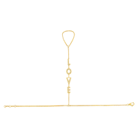 Faith Symbol 54 Diamond Hand Chain in 14K Gold