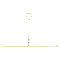 Twisted 76 Diamonds Hand Bracelet in 14K Yellow Gold