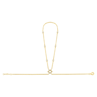 Star of Elegance Diamonds Hand Chain in 14K Yellow Gold