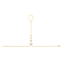 Diamond Star Hand Chain in 14K Gold
