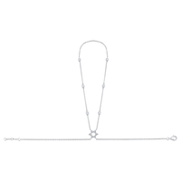 Celestial Star 60 Diamonds Hand Chain in 14K White Gold