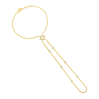 Star of Elegance Diamonds Hand Chain in 14K Yellow Gold