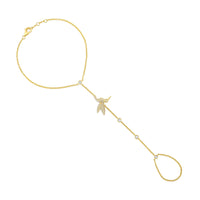 Hummingbird 119 Diamonds Hand Chain in 14K Yellow Gold