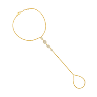 Twisted 76 Diamonds Hand Bracelet in 14K Yellow Gold