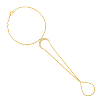 Lunar Grace 30 Diamonds Hand Chain in 14K Gold