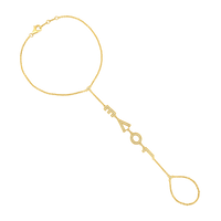 Faith Symbol 54 Diamond Hand Chain in 14K Gold