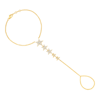 Diamond Star Hand Chain in 14K Gold