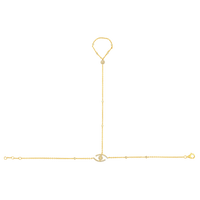 Evil Eye Diamonds 55 Diamond Hand Chain in 14K Yellow Gold