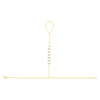 Celestial Circles 19 Diamonds Hand Chain in 14K Yellow Gold