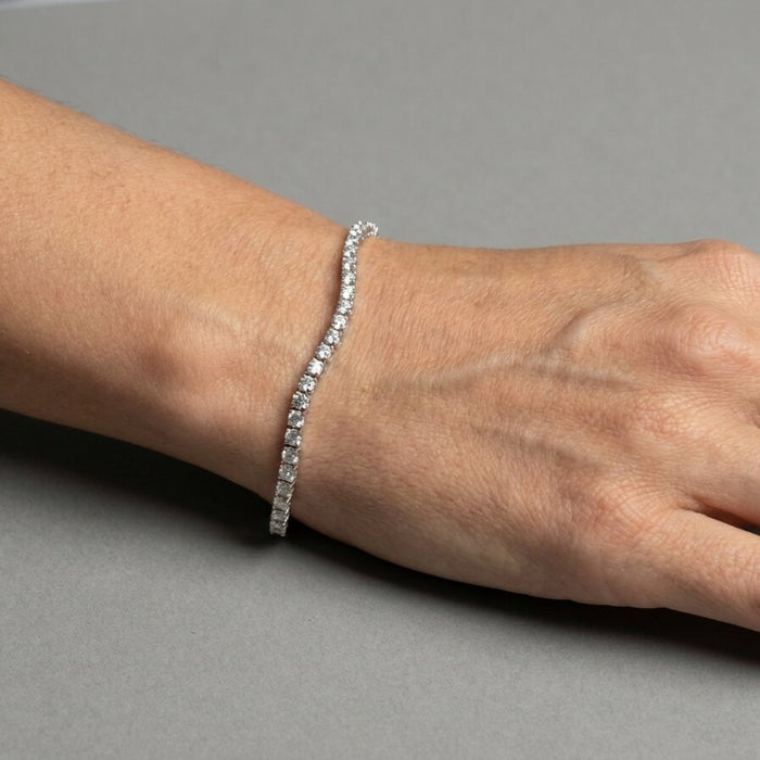 Asscher Cut Diamonds Tennis Bracelet in 18K Gold