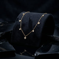 Diamond Luxe Revival Station Necklace in 14K Yellow Gold