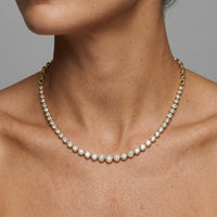 Baguette Vivid Diamond Necklace in 14K Yellow Gold