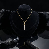 Dainty Letter T Diamond Necklace in 14K Yellow Gold