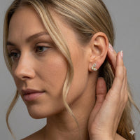 Butterfly Diamond Stud Earrings in 14K Yellow Gold