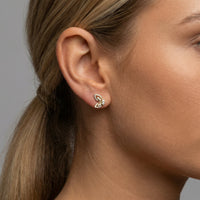 Butterfly Diamond Stud Earrings in 14K Yellow Gold
