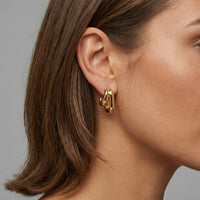 Bold Loop Statement Hoop Earrings in 14K Yellow Gold