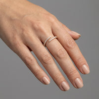 Sapphire Diamond Open Wrap Ring in 14K Yellow Gold