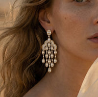 Baguette Diamonds Earrings in 18K White Gold