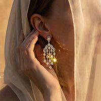 Baguette Diamonds Earrings in 18K White Gold