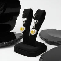 Radiant Endless Diamond Drop Earrings in 14K Yellow Gold