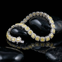 Diamond Flare Tennis Bracelet in 18K Yellow Gold