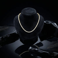 Diamond Round Cut Tennis Necklace in 18K Gold