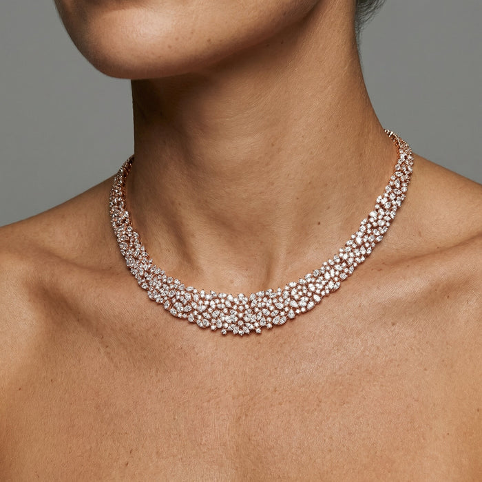 Carat Diamond Cluster Necklace in 18K Gold