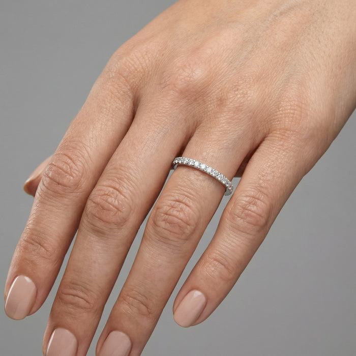Petite Pave Diamond Eternity Band Ring in 14K Gold