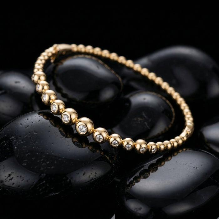 Celestial Beads Diamond Dot Bracelet in 14K Yellow Gold