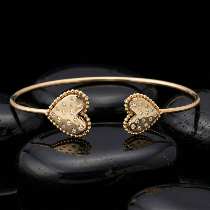 Crest Diamond Aurora Cuff Bracelet in 14K Yellow Gold