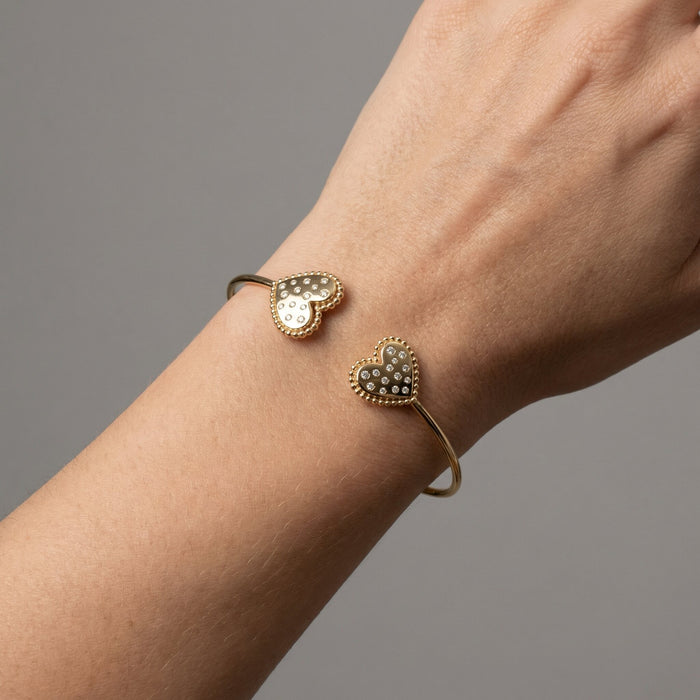 Crest Diamond Aurora Cuff Bracelet in 14K Yellow Gold