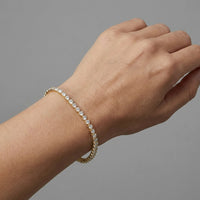 Tanzanite Brilliance Tennis Bracelet in 14K Yellow Gold