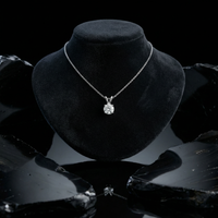 Round Diamond Pendant Necklace in 14K Yellow Gold