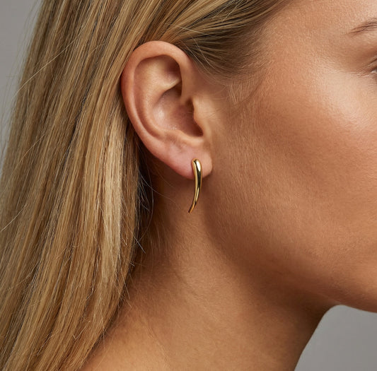 Vivid Long Drop Earrings in 14K Yellow Gold